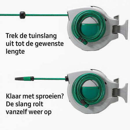 Vosco automatische tuinslanghaspel 20m – draaibaar - Top - Tools.nl