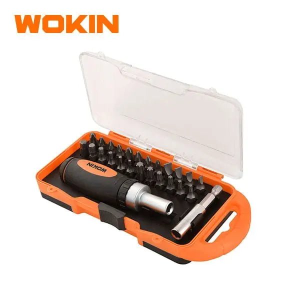 WOKIN 26 - Delige Bit Set met Ratelhandgreep – CrV Bits & Bithouder - Top - Tools.nl