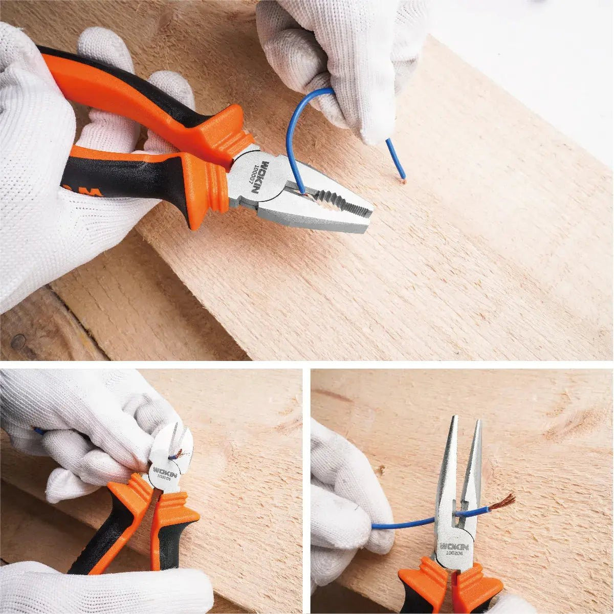 WOKIN 3 - Delige Tangenset – Combinatietang, Kniptang & Langbektang - Top - Tools.nl