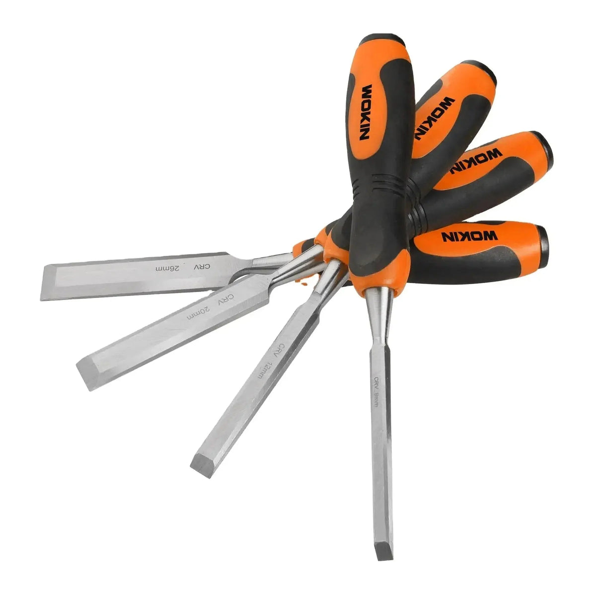 WOKIN Hout Beitel Set – 4 - Delig CrV Staal voor Houtbewerking - Top - Tools.nl