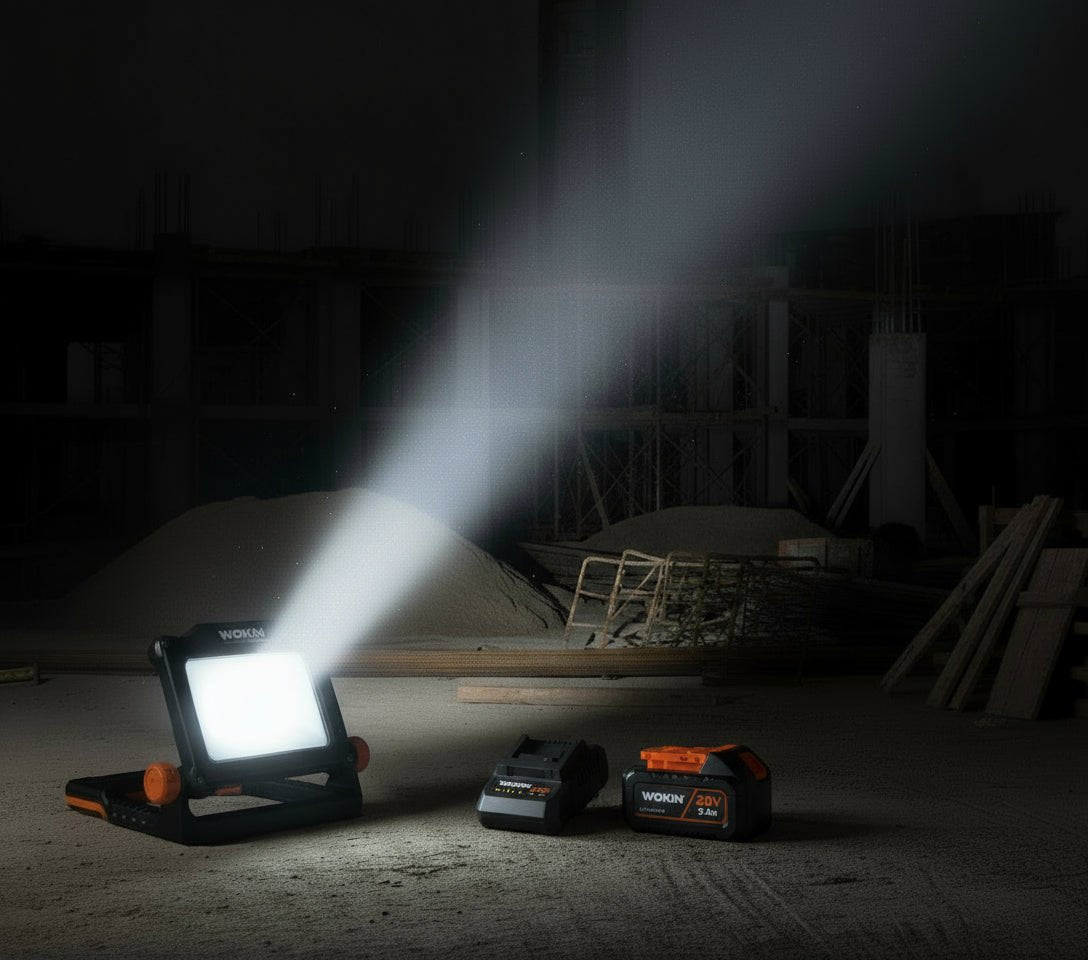 Wokin LED Schijnwerper – Draagbare Werklamp 2500 Lumen - Top - Tools.nl