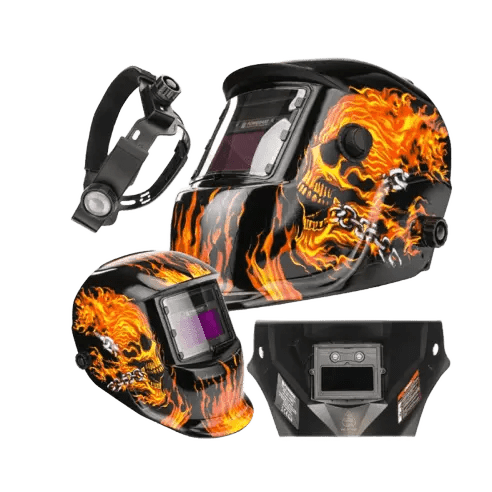 Zincline Automatische Laskap – Vuurpatroon Lashelm – Zwart Kunststof - Top - Tools.nl