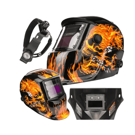 Zincline Automatische Laskap – Vuurpatroon Lashelm – Zwart Kunststof - Top - Tools.nl